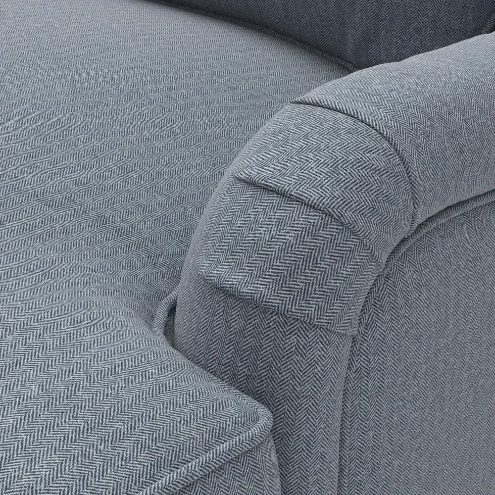 4-Seater Sofa - Navy, Eco Herringbone