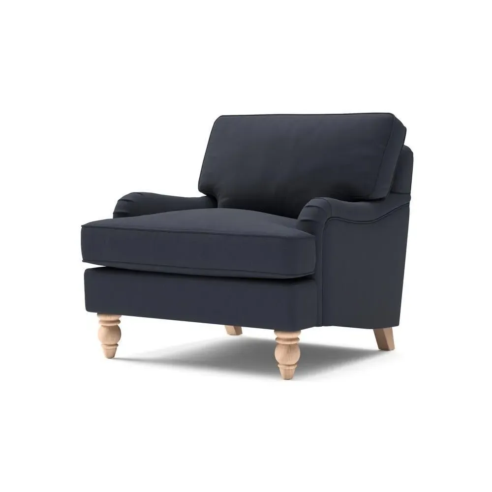 Armchair - Black, Linen