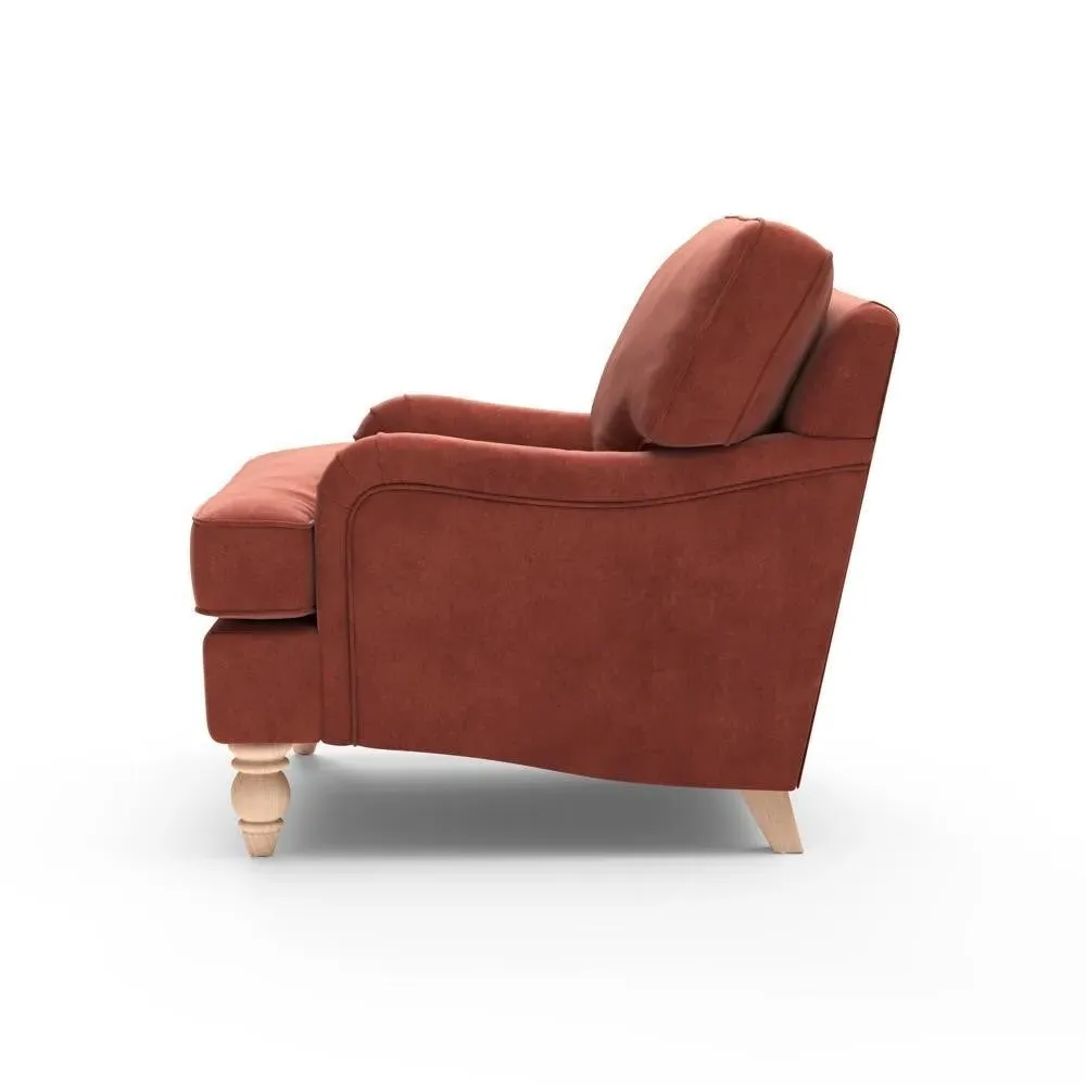 Armchair - Brick, Matt Velvet