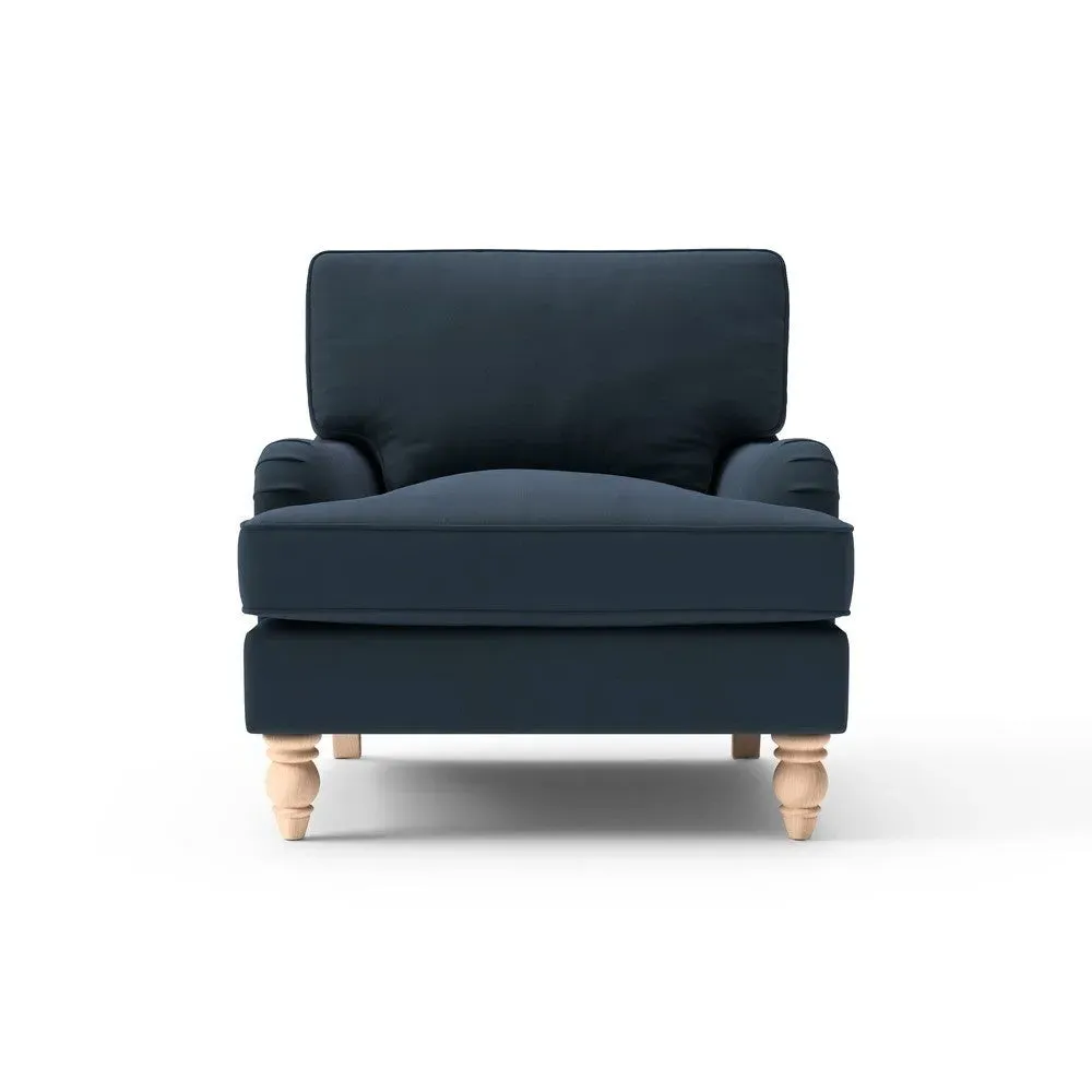 Armchair - Dark Blue, Matt Velvet
