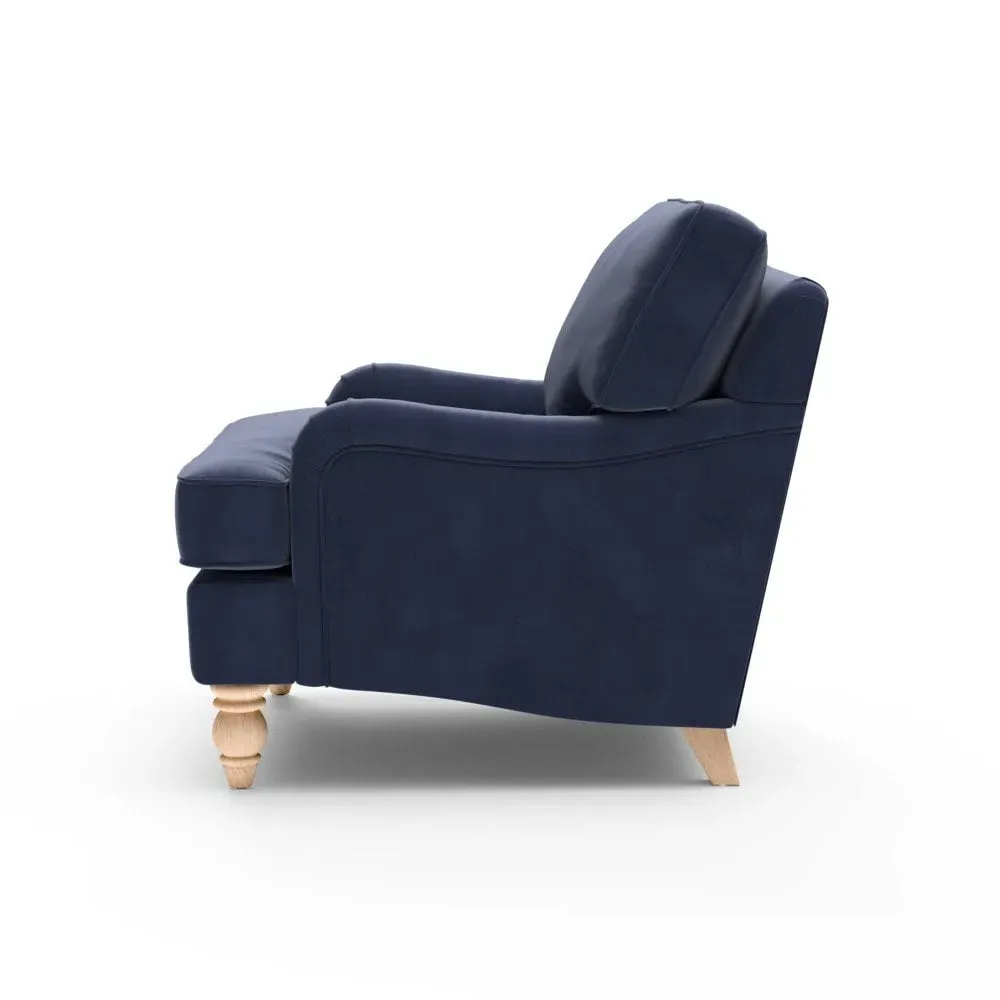 Armchair - Deep Blue, Matt Velvet