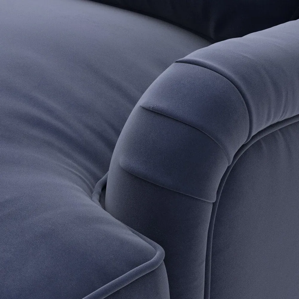 Armchair - Deep Blue, Matt Velvet