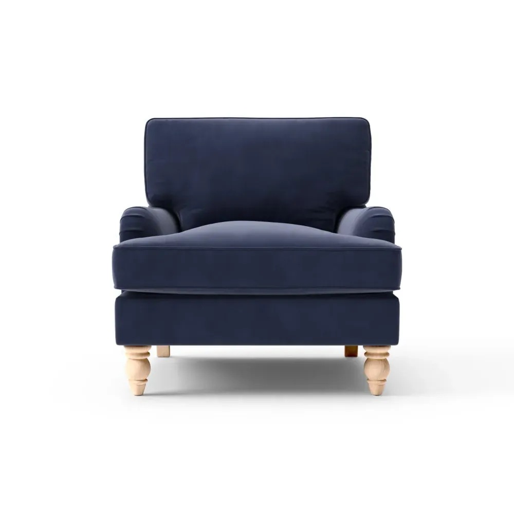 Armchair - Deep Blue, Matt Velvet