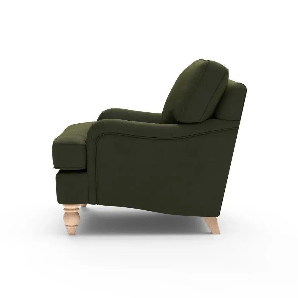 Armchair - Forest Green, Matt Velvet