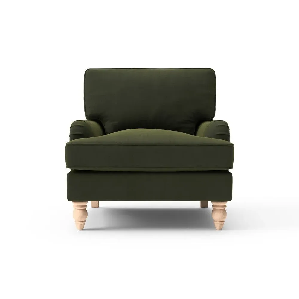 Armchair - Forest Green, Matt Velvet