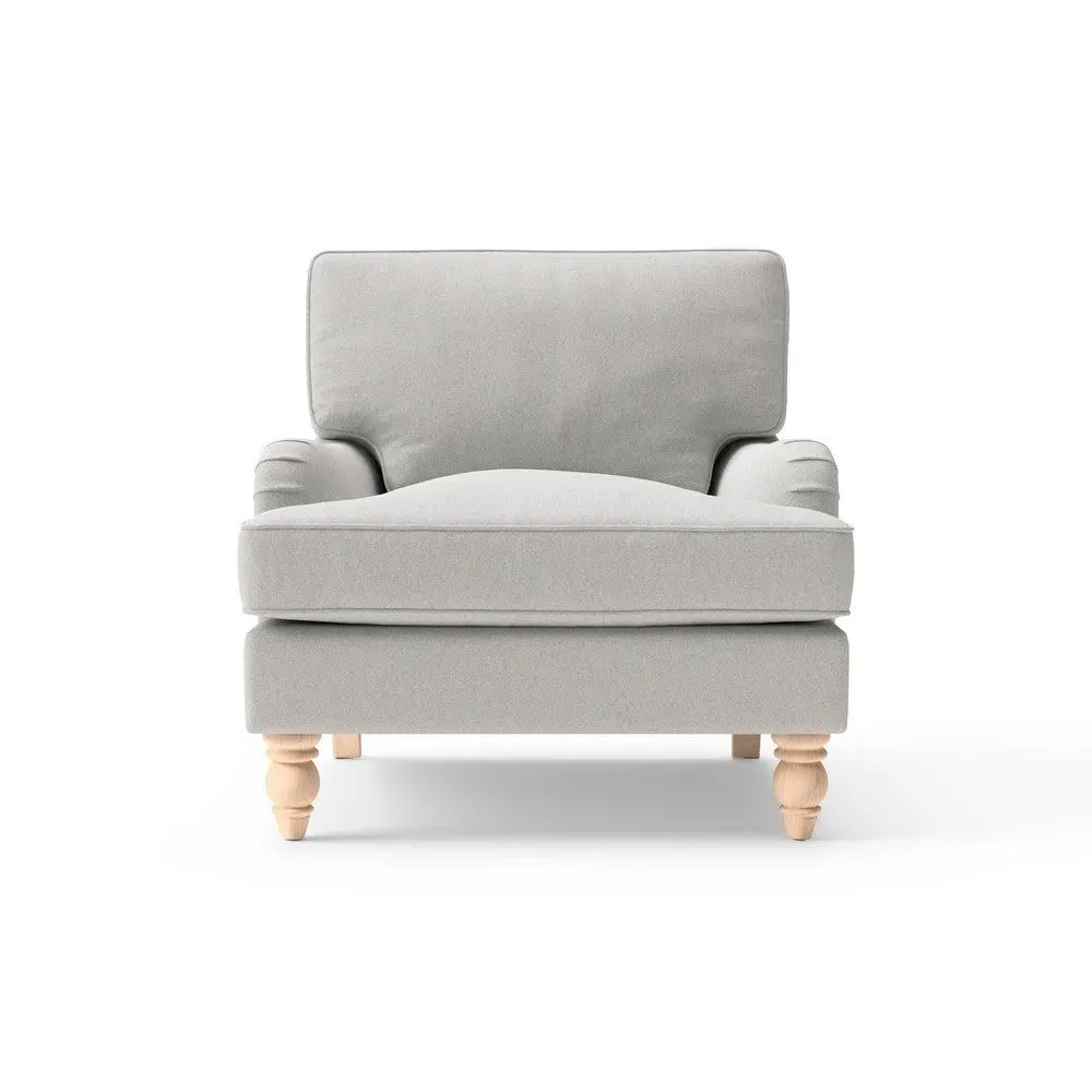 Armchair - Light Grey, Chunky Cotton image