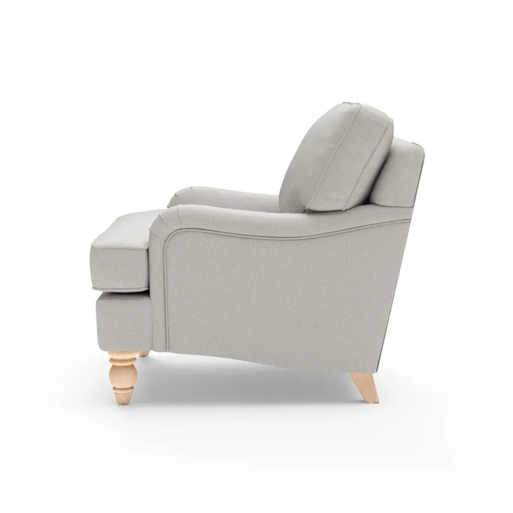 Armchair - Mid Grey, Chunky Cotton