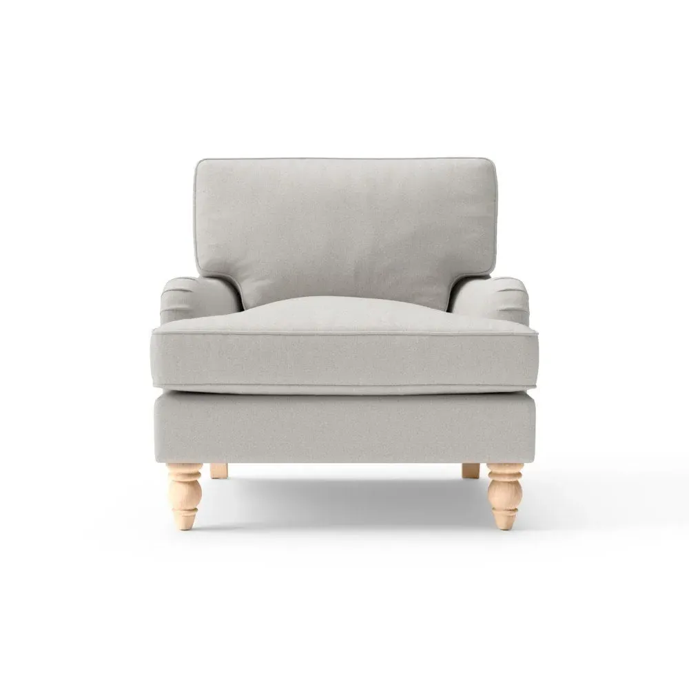 Armchair - Mid Grey, Chunky Cotton