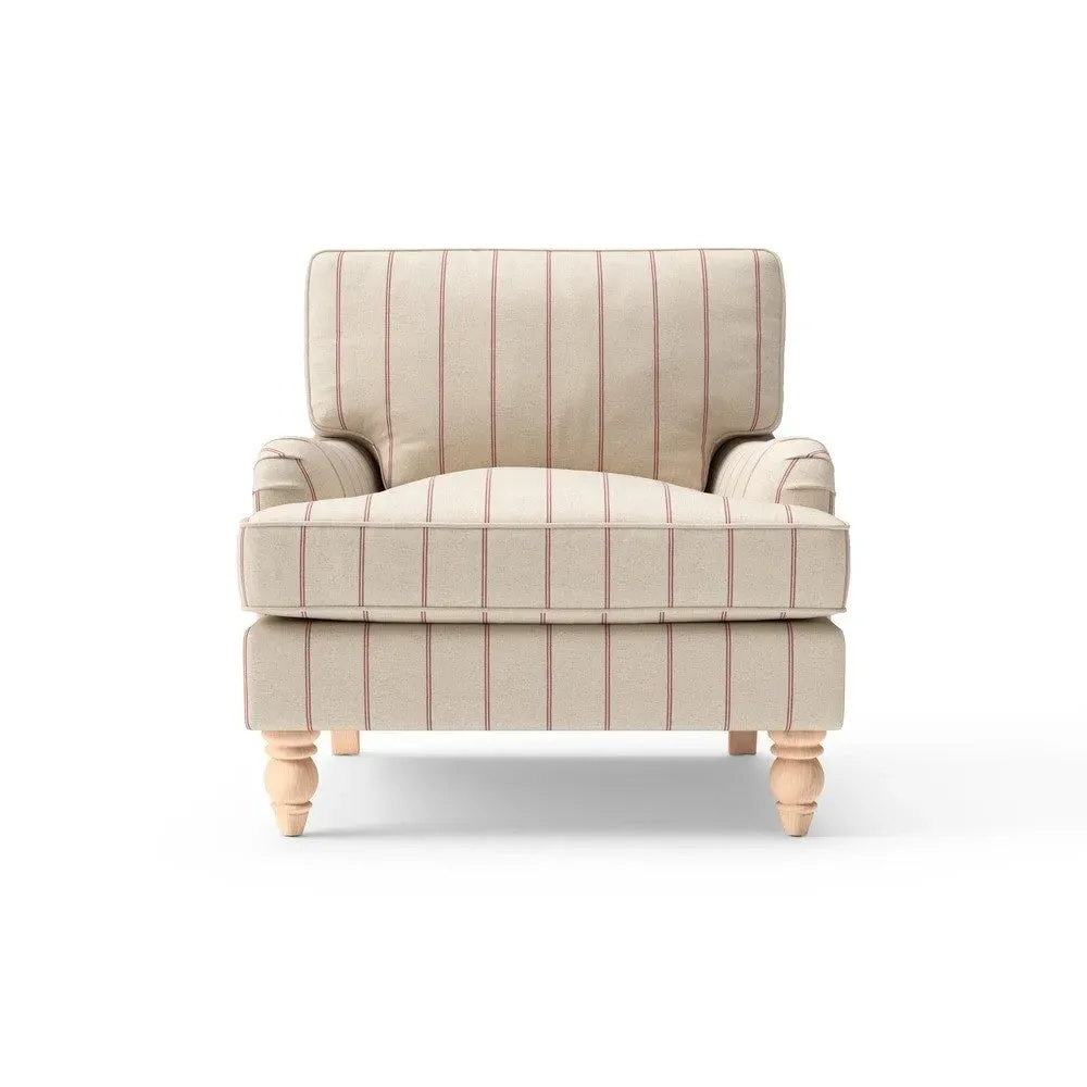 Armchair - Raspberry, Compton Stripe