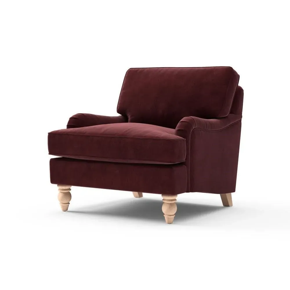 Armchair - Red, Matt Velvet