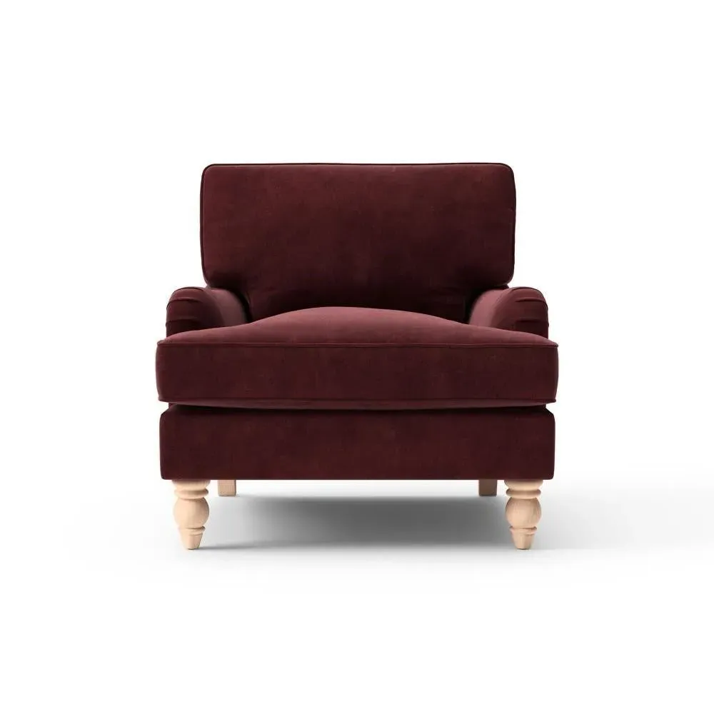 Armchair - Red, Matt Velvet