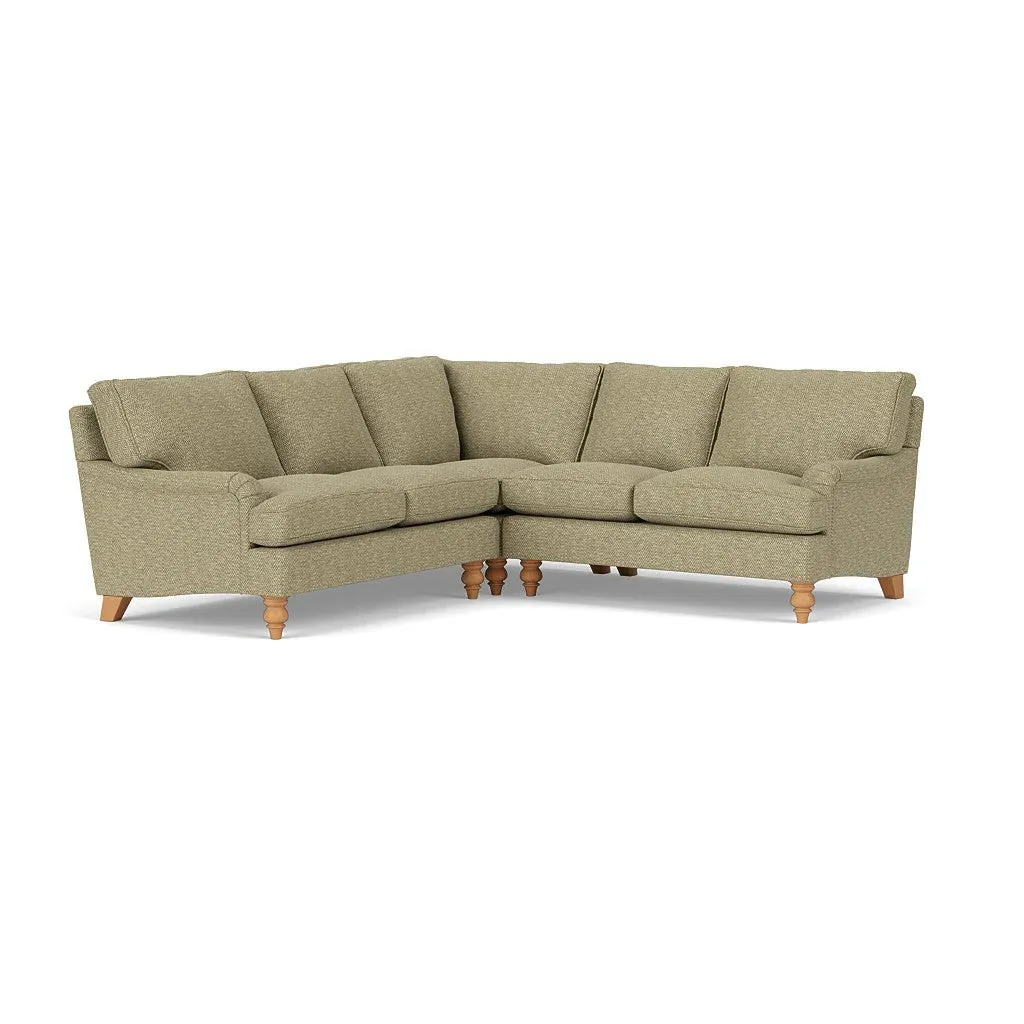 Corner Sofa - Apple, Herringbone Weave