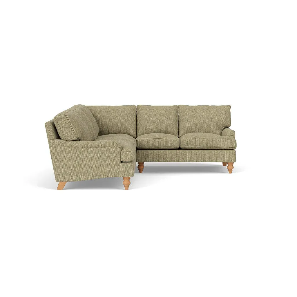 Corner Sofa - Apple, Herringbone Weave