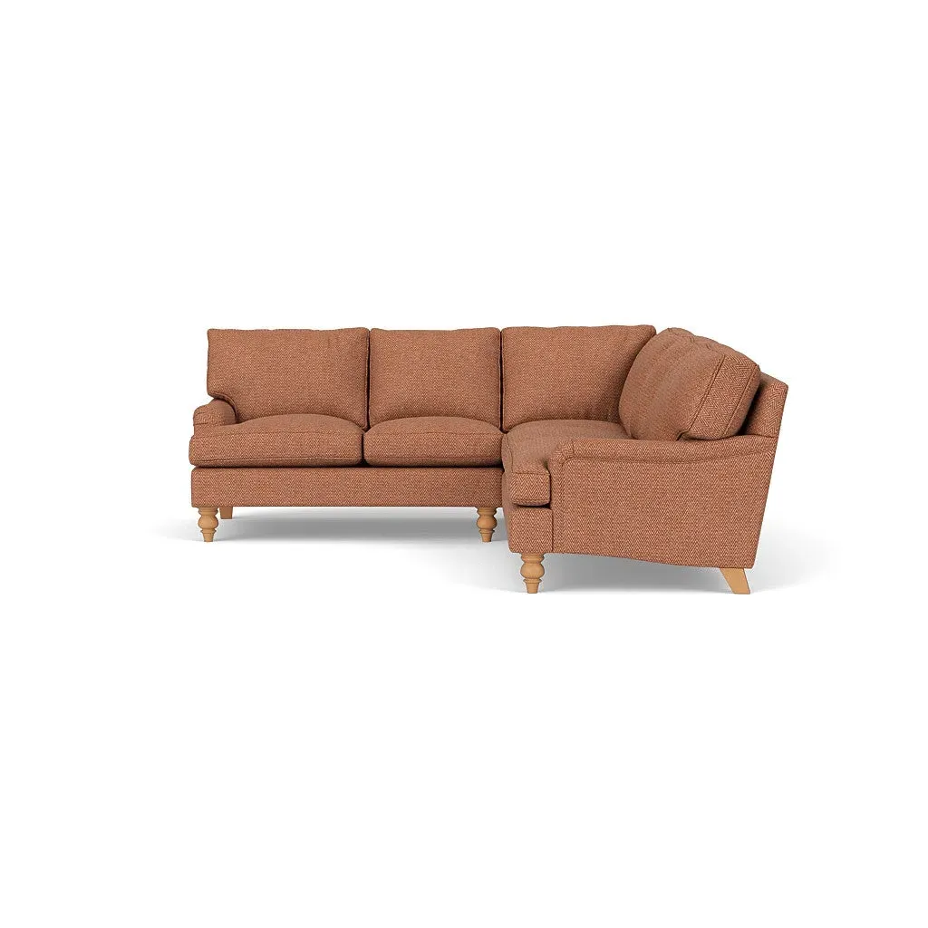 Corner Sofa - Brick, Herringbone Weave