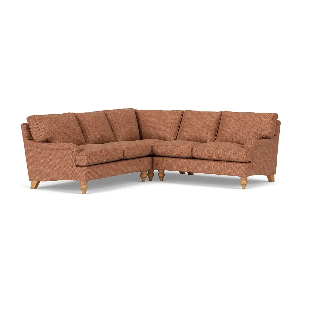Corner Sofa - Brick, Herringbone Weave