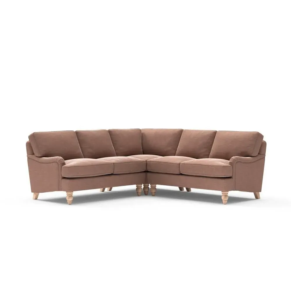 Corner Sofa - Dusky Rose, Eco Chenille