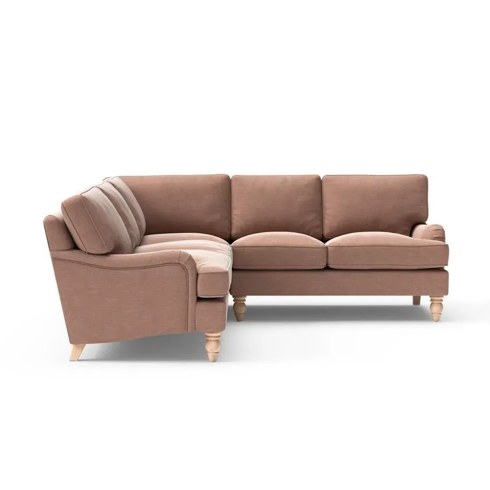 Corner Sofa - Dusky Rose, Eco Chenille