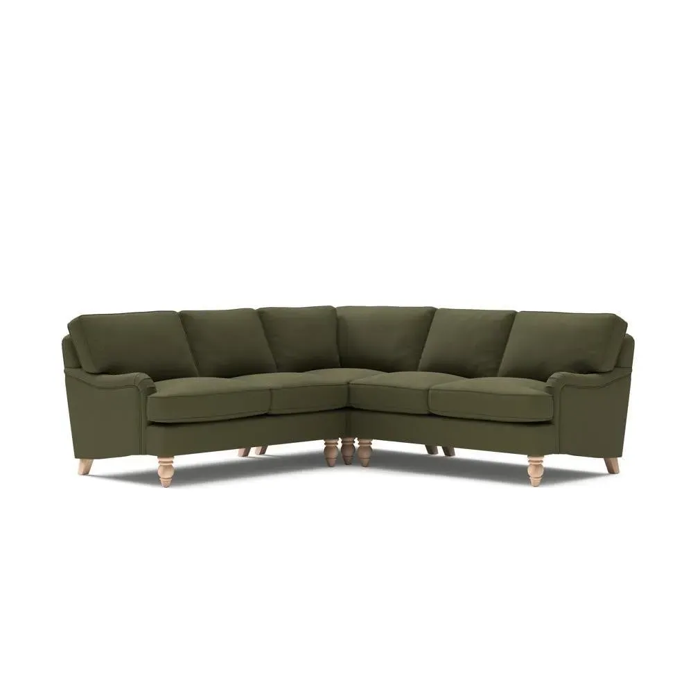 Corner Sofa - Forest Green, Linen