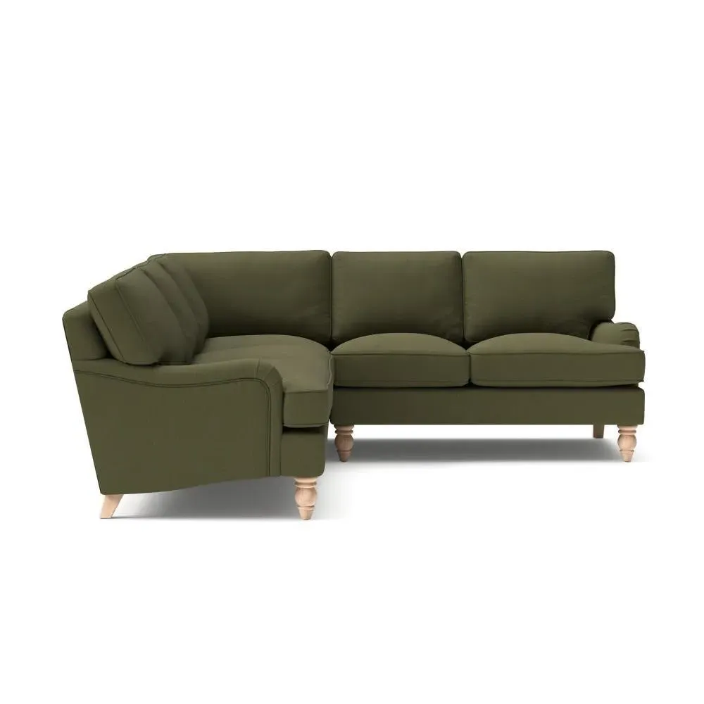 Corner Sofa - Forest Green, Linen