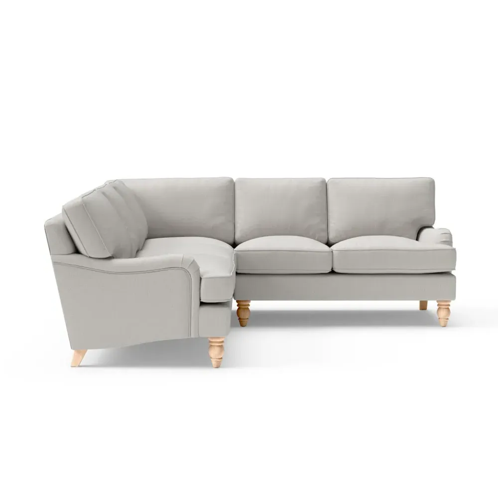 Corner Sofa - Mid Grey, Chunky Cotton