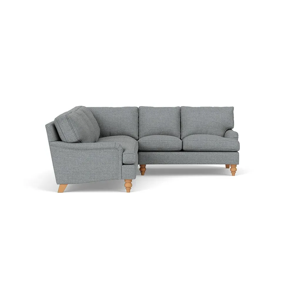 Corner Sofa - Navy, Herringbone Weave