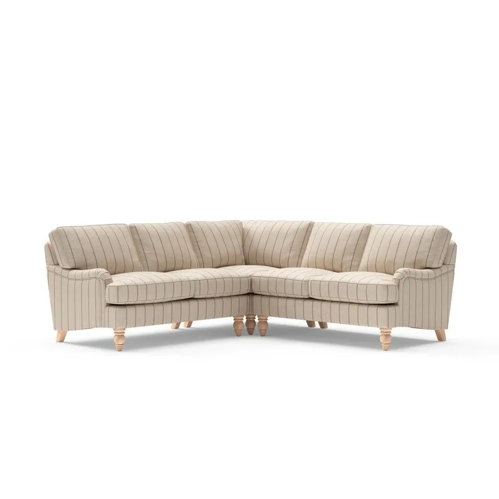 Corner Sofa - Pink, Compton Stripe