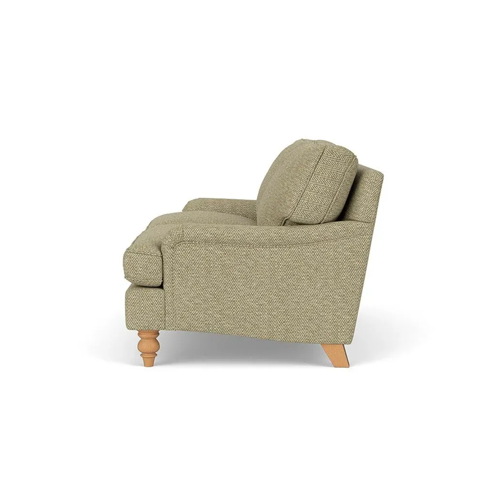 Large 2-Seater Sofa - Apple, Herringbone Weave