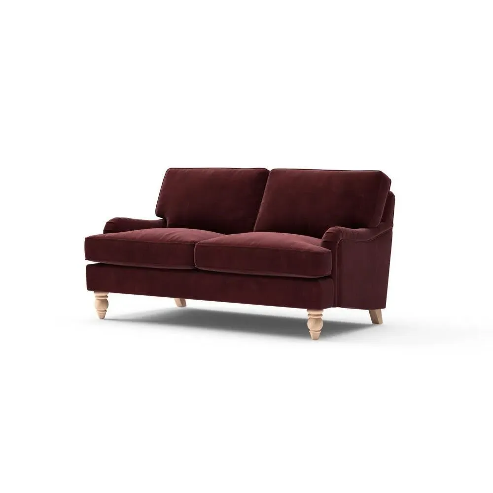 Large 2-Seater Sofa - Dark Rosehip, Matt Velvet
