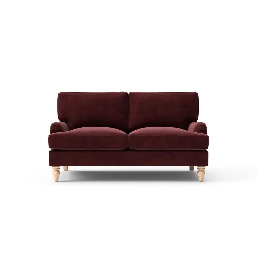 Large 2-Seater Sofa - Dark Rosehip, Matt Velvet