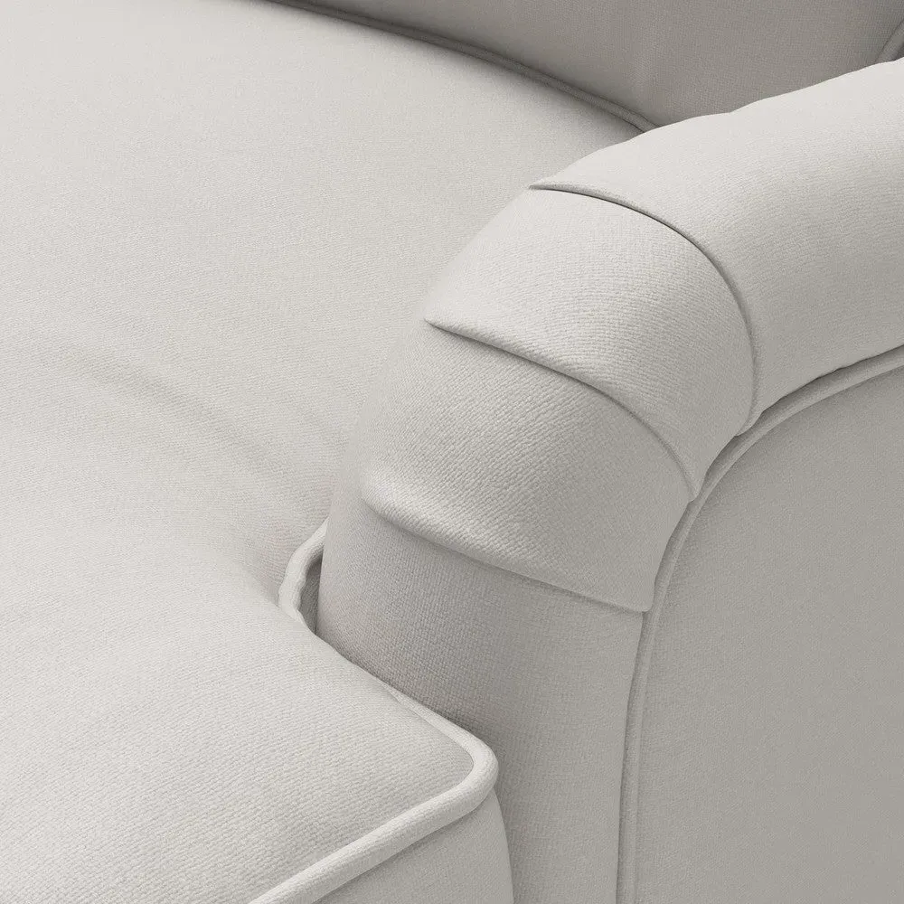 Large Right Hand Chaise - Grey, House Linen Mix