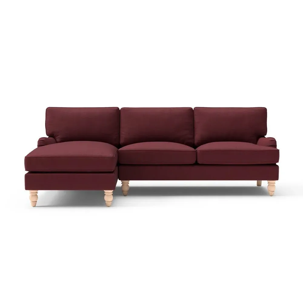 Large Right Hand Chaise - Rosehip, House Linen Mix