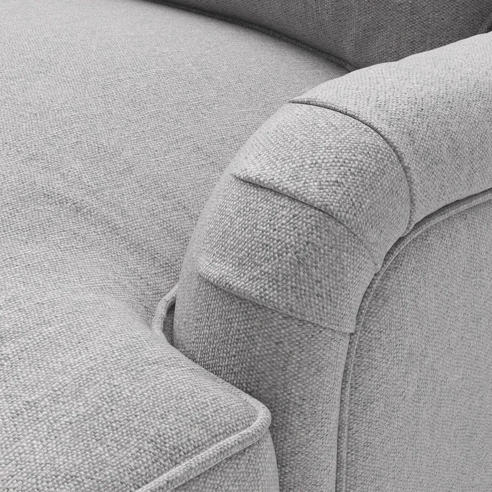 Large Right Hand Chaise Sofa - Grey, Rustic Weave