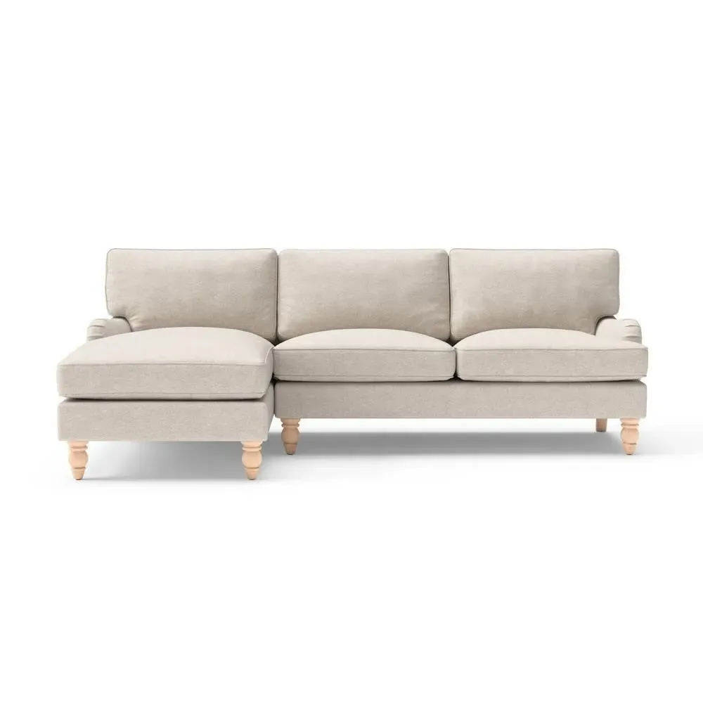 Large Right Hand Chaise Sofa - Natural, House Weave