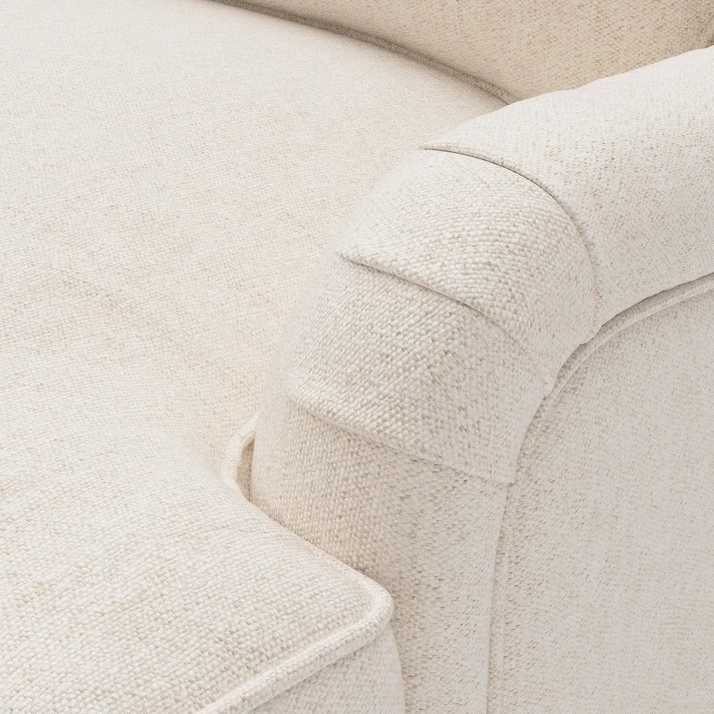 Large Right Hand Chaise Sofa - Natural, Rustic Weave