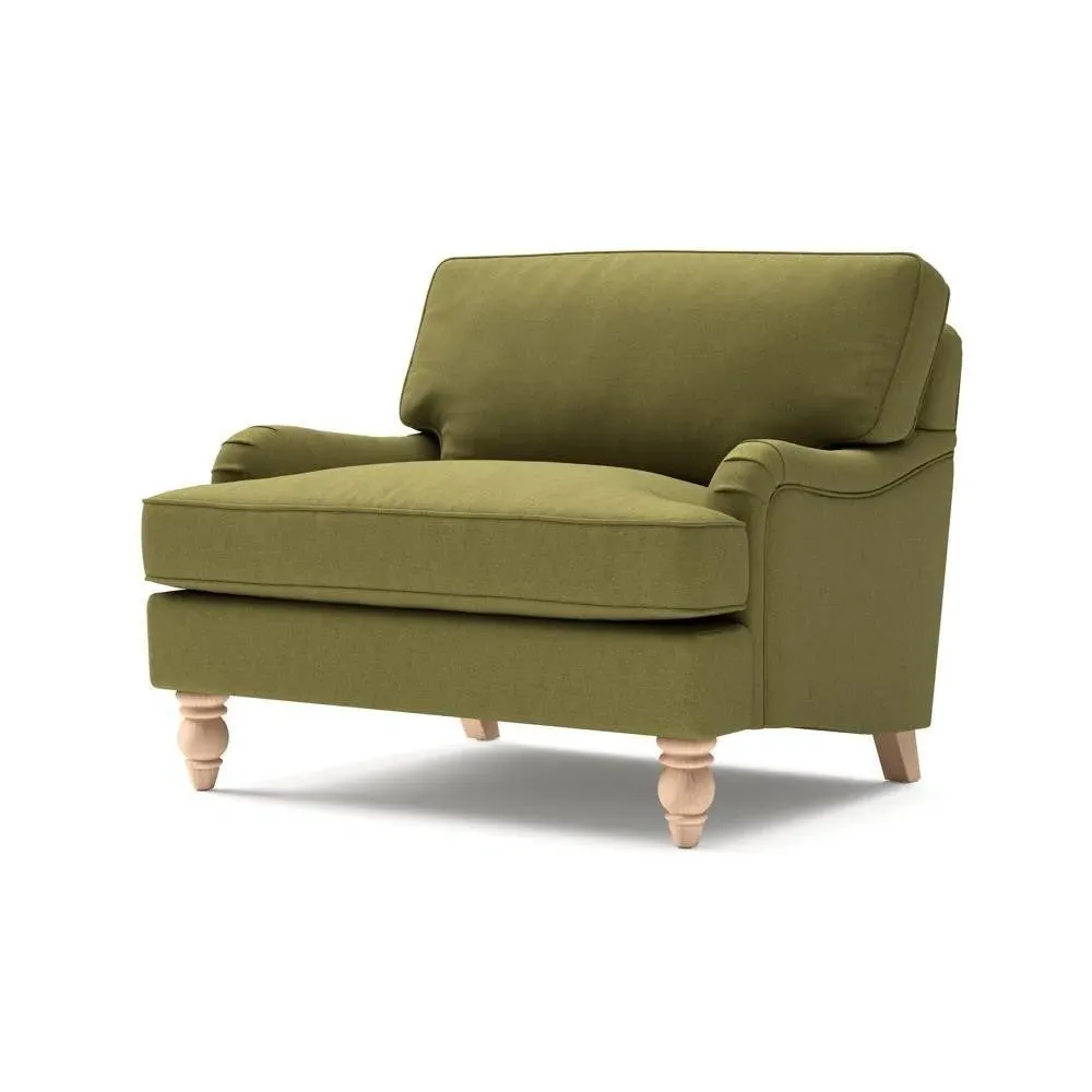 Love Seat - Apple Green, House Linen Mix
