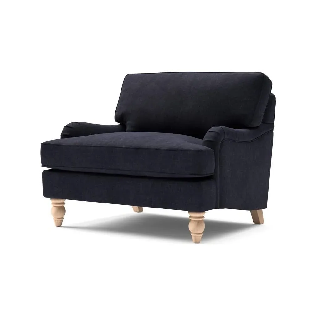 Love Seat - Black, Eco Chenille