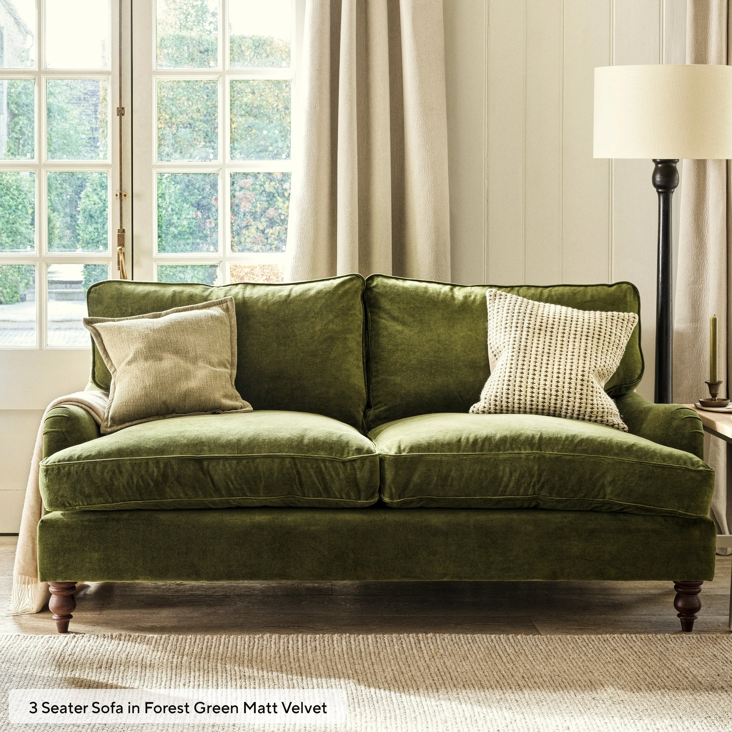 Morris Love Seat - Blue Marl, House Weave by The Cotswold Company, image 4