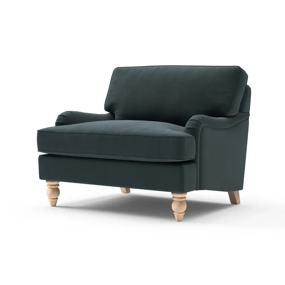 Love Seat - Blue, Matt Velvet