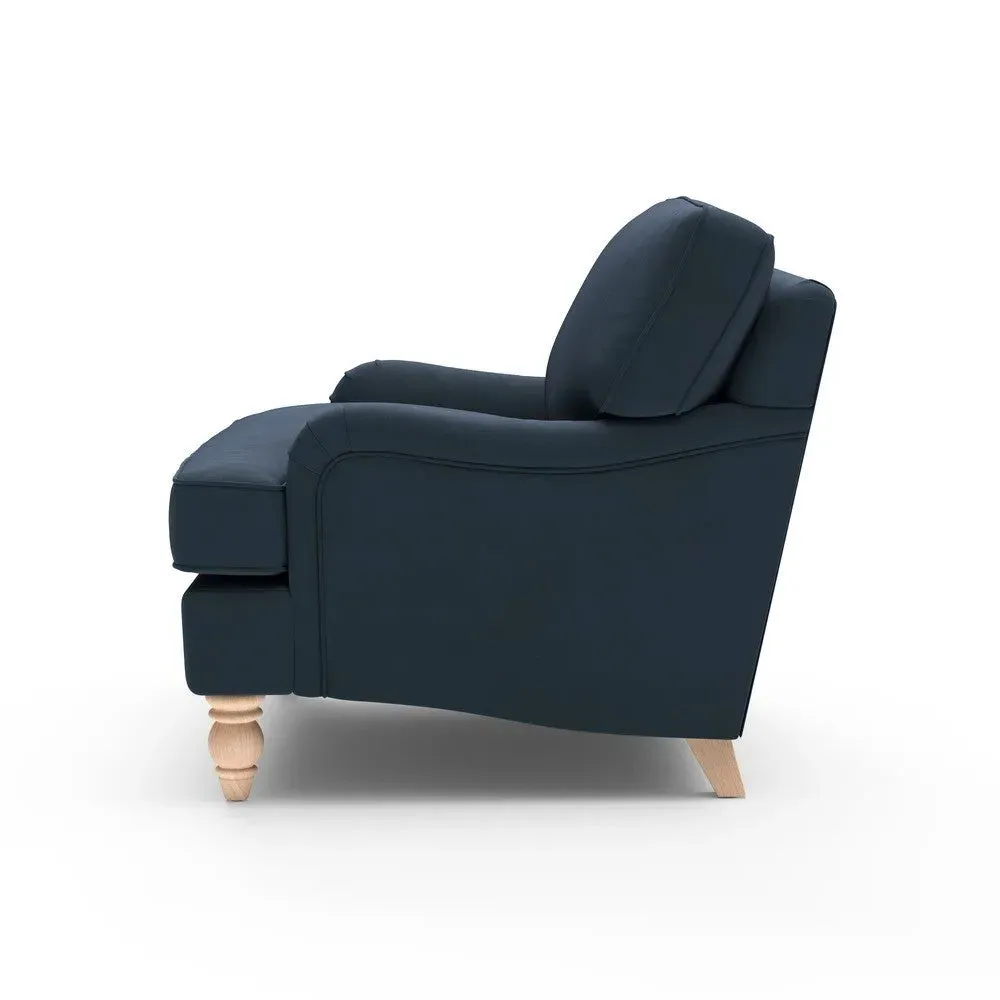Love Seat - Dark Blue, Matt Velvet