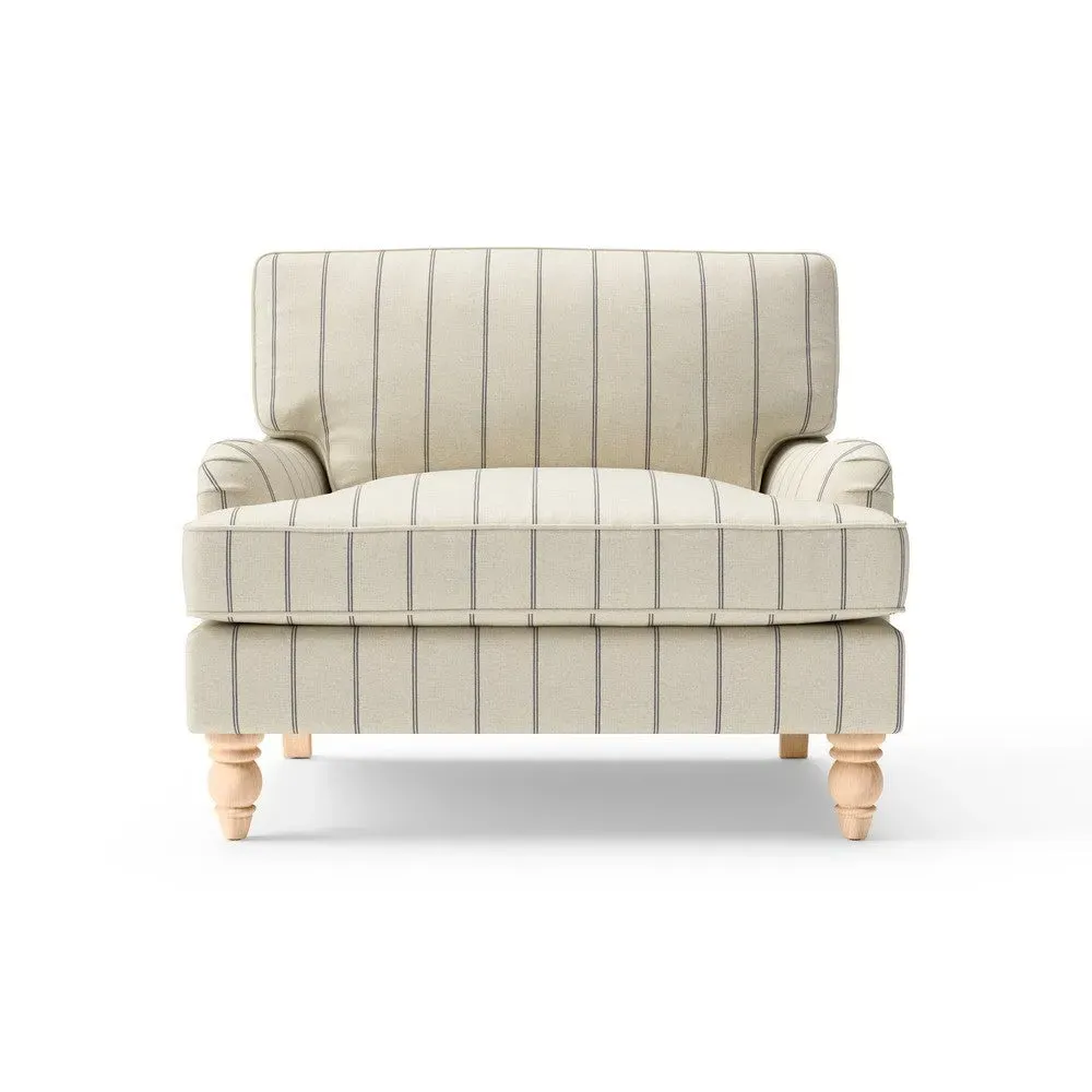 Love Seat - Dark Grey, Compton Stripe image