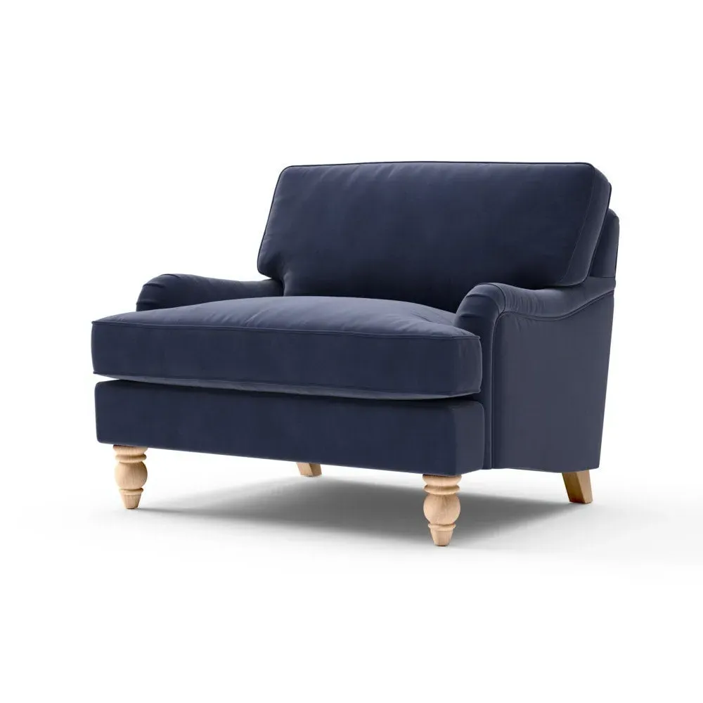 Love Seat - Deep Blue, Matt Velvet