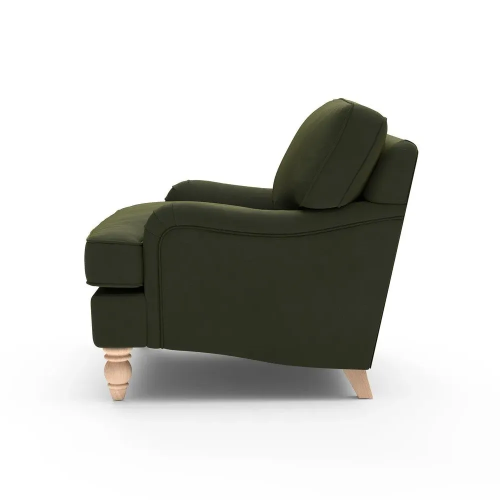 Love Seat - Forest Green, Matt Velvet