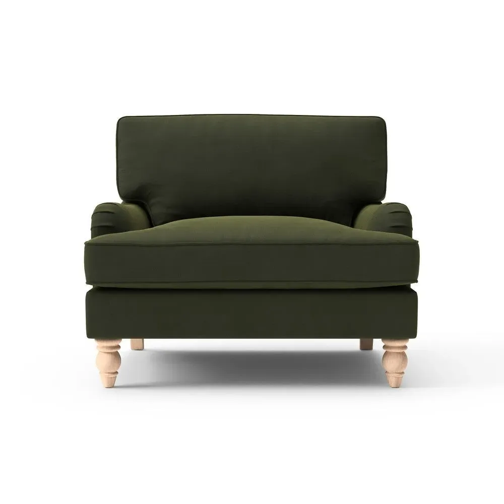 Love Seat - Forest Green, Matt Velvet