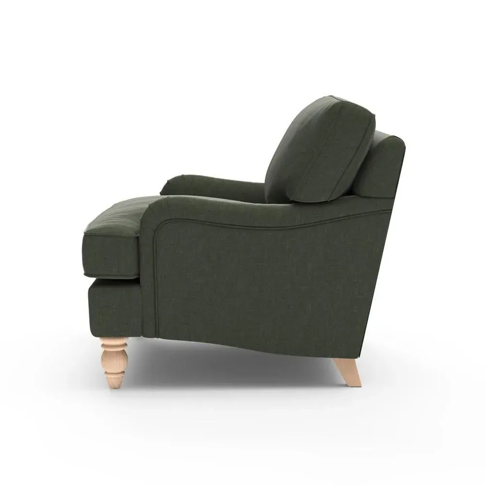 Love Seat - Green, Eco Chenille