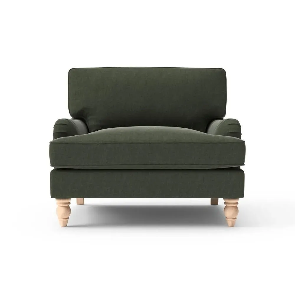 Love Seat - Green, Eco Chenille