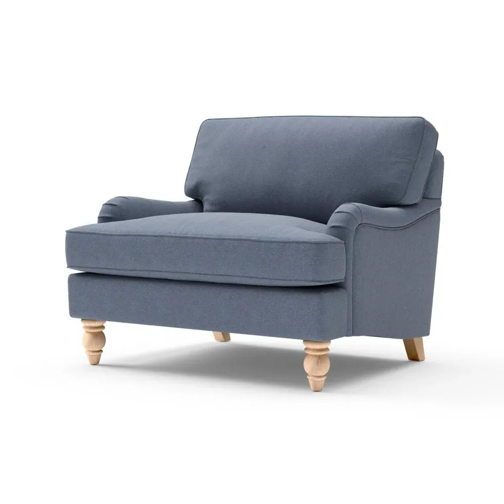 Love Seat - Indigo, House Linen Mix