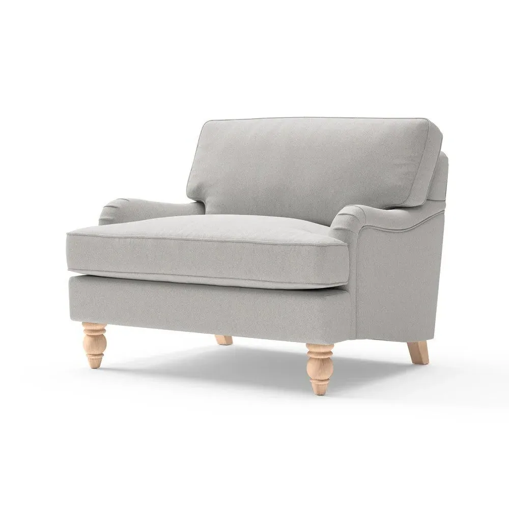 Love Seat - Light Grey, Chunky Cotton