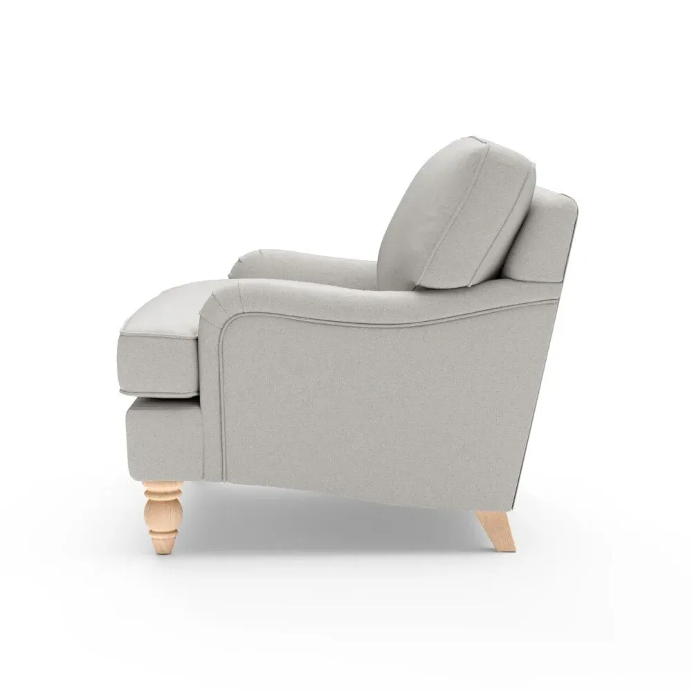 Love Seat - Mid Grey, Chunky Cotton