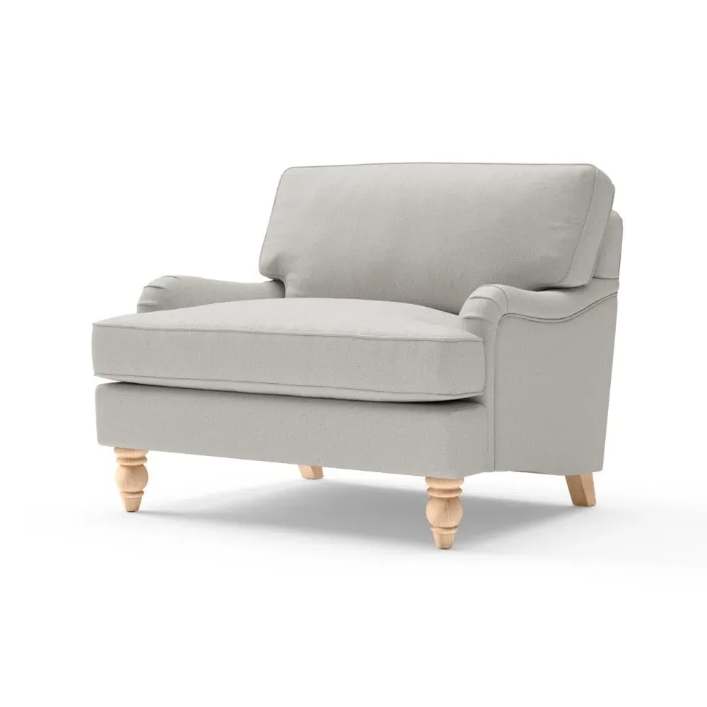 Love Seat - Mid Grey, Chunky Cotton