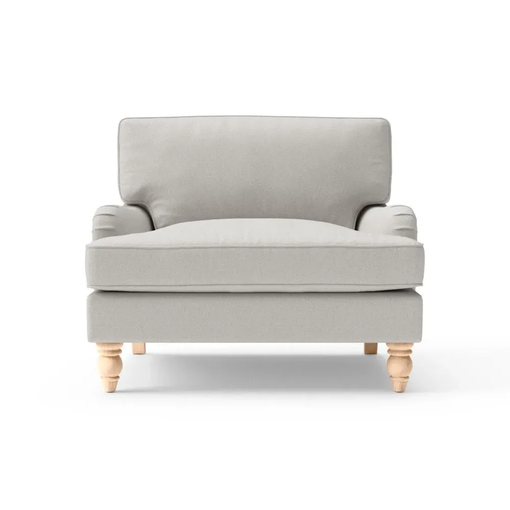 Love Seat - Mid Grey, Chunky Cotton